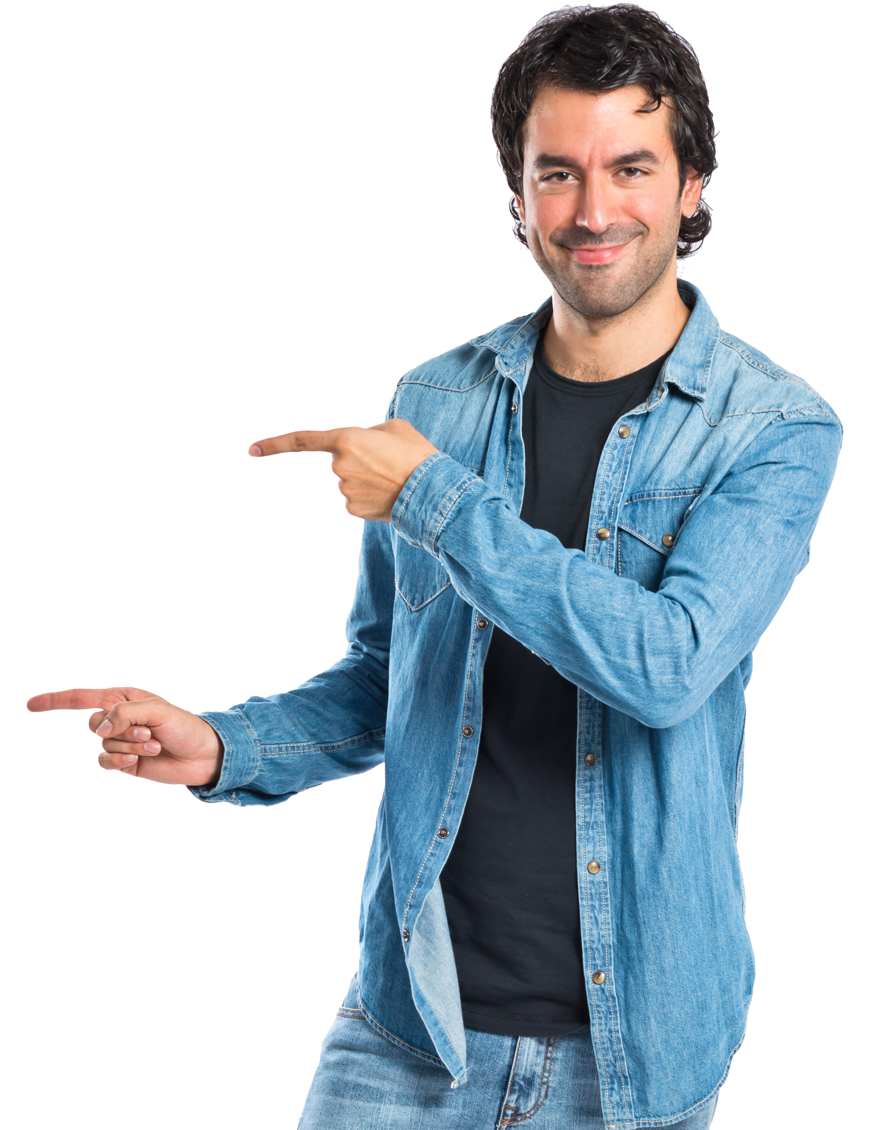man-pointing-lateral-white-background